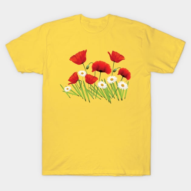Poppies T-Shirt by MajdaLoo